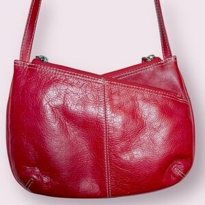 ILI New York Red Leather Shoulder Bag